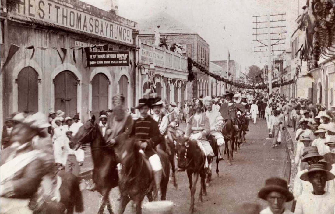 Picture af det første karneval på St. Thomas