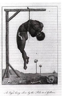 Picture af slave, der blev straffet ved hængning