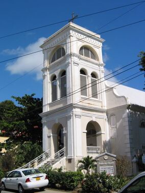 Picture af den gamle danske kirke på St. Croix