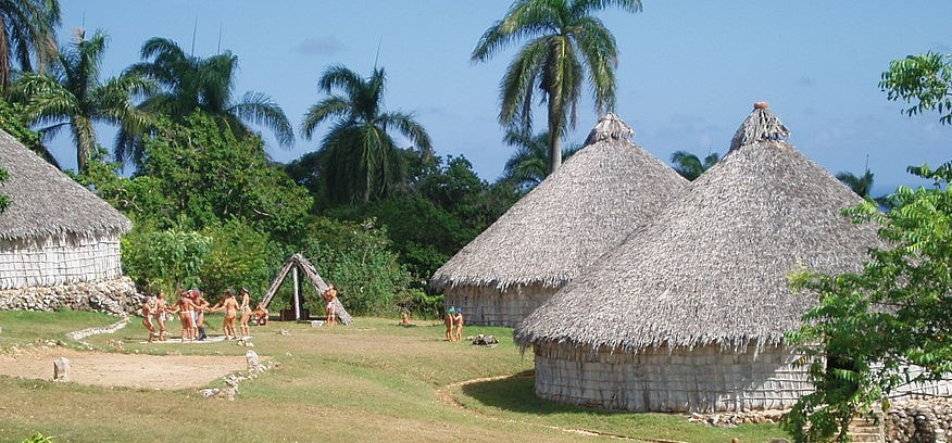 Picture af Rekonstruktion af en Taino-landsby i Caribien